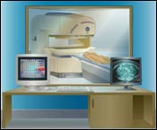 Digital Illustration of MRI Room
